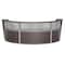 Linea Italia Reception Desk 71 in D X 46 in H, 11.9 ft W X Thermofused Laminate, Clear, Mocha ZUT317 - alternate 1